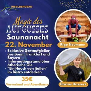 Saunanacht Magie des Aufgusses